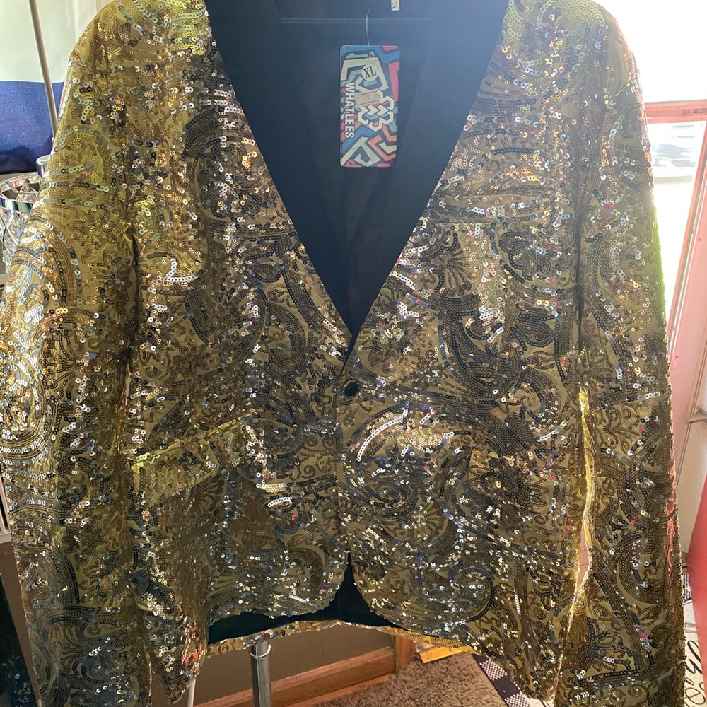 Dress jacket Gold Sequence size XL